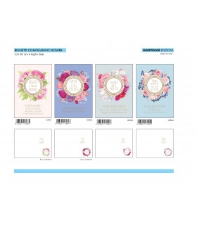 Biglietto Marpimar Compleanno flower con foil oro conf. 12 pz. assortiti
