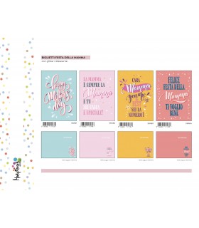 Biglietto Marpimar FESTA DELLA MAMMA CON GLITTER Conf. 12 pz. assortito