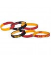 SET BRACCIALETTI DA 3 PZ IN SILICONE A.S. ROMA 1927