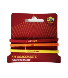 SET BRACCIALETTI IN SILICONE A.S. ROMA