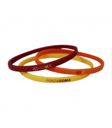 SET BRACCIALETTI IN SILICONE A.S. ROMA