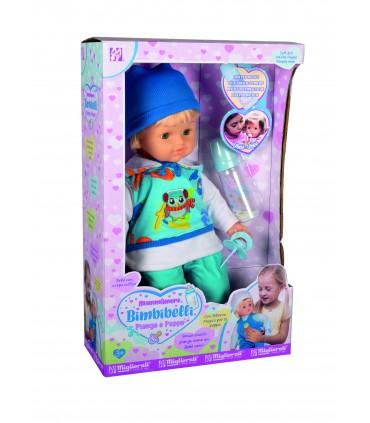 BIMBOBELLO PIANGENTE H.48 CM. PIANGE E PAPPA con biberon magico DISPONIBILE MASCIO E FEMMINA