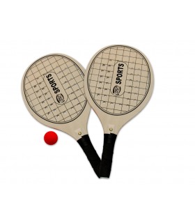 Racchettoni in Legno FORATO SPESSORE 8MM CON PALLINE