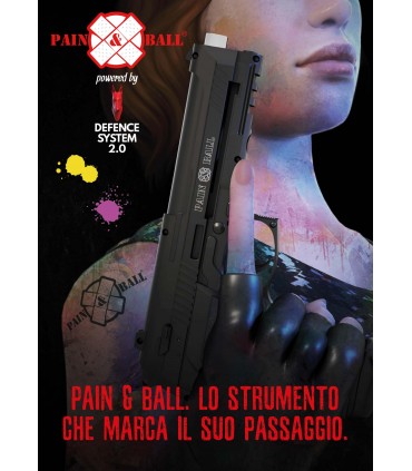 PISTOLA SEMIAUTOMATICA A GAS COMPRESSO ALFA 575 PAIN&BALL CALIBRO 50 CAPACITA' 7 COLPI