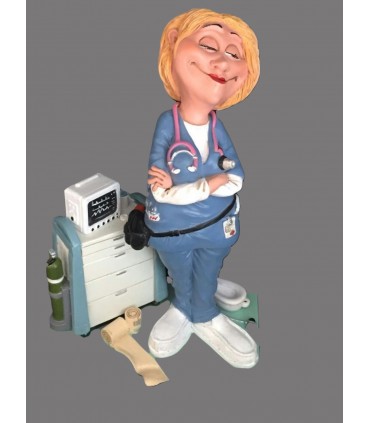 Caricature Big Mestieri IN RESINA "L'Infermiera " H. 23 cm