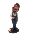 Caricature Mestieri IN RESINA  "Il Parrucchiere Barbiere". 15 cm