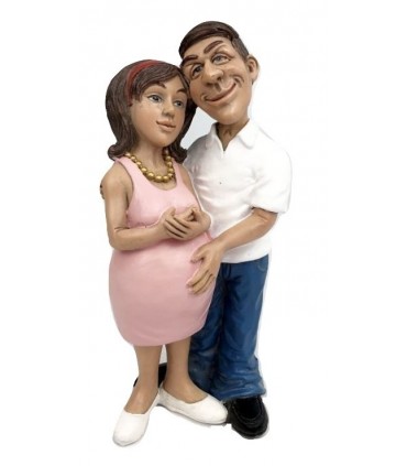 Caricatura Mestieri "La Dolce Attesa" H.16 cm