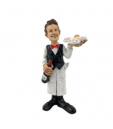 Caricatura Mestieri IN RESINA  "IL CAMERIERE" H.18 cm