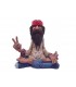 Caricatura Hippie IN RESINA "Peace Man" H.20 cm