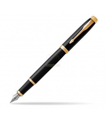 Penna PARKER STILOGRAFICA MOD.IM BLACK GT IN ACCIAIO con finiture dorate CONFEZIONATA IN ELEGANTE ASTUCCIO