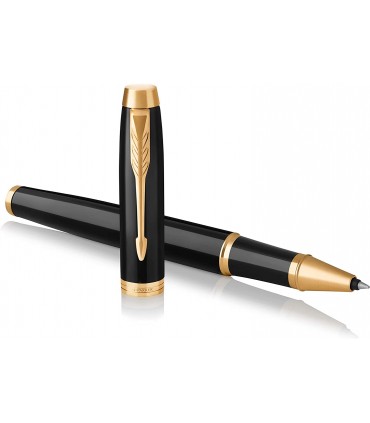 Penna PARKER ROLLER MOD.IM BLACK GT IN ACCIAIO con finiture dorate CONFEZIONATA IN ELEGANTE ASTUCCIO