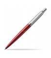 Penna PARKER a Sfera MOD. Jotter kensington IN ACCIAIO con fUSTO rosso CONFEZIONATA IN ELEGANTE ASTUCCIO