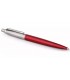 Penna PARKER a Sfera MOD. Jotter kensington IN ACCIAIO con fUSTO rosso CONFEZIONATA IN ELEGANTE ASTUCCIO