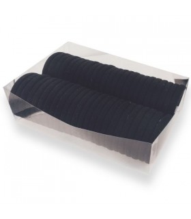 Elastici Fermacoda per Capelli Le Kikke Diam. 7 spessore 1 cm coLORE NERO conf. 48 pz.