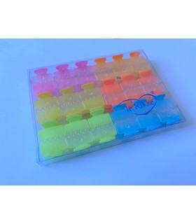 Pinza SATINATA per Capelli Le Kikke colorI FORTI ASSORTITI conf.36 pz.