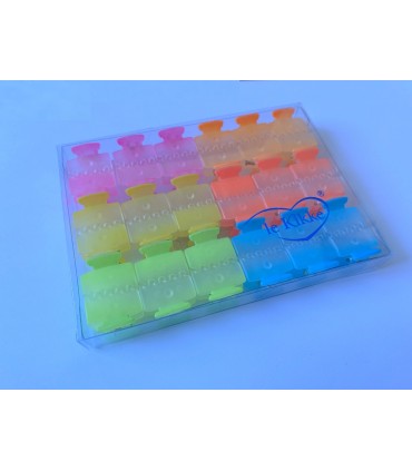Pinza SATINATA per Capelli Le Kikke colorI FORTI ASSORTITI conf.36 pz.