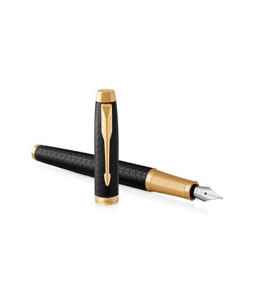 Penna PARKER STILOGRAFICA MOD.IM PREMIUM BLACK GOLD IN ACCIAIO CONFEZIONATA IN ELEGANTE ASTUCCIO