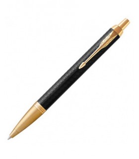 Penna PARKER A SFERA MOD.IM PREMIUM BLACK GOLD IN ACCIAIO CONFEZIONATA IN ELEGANTE ASTUCCIO