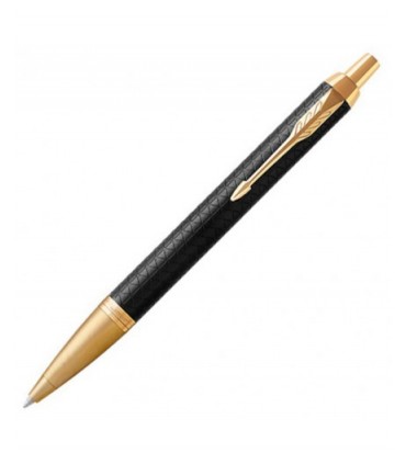 Penna PARKER A SFERA MOD.IM PREMIUM BLACK GOLD IN ACCIAIO CONFEZIONATA IN ELEGANTE ASTUCCIO
