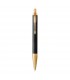 Penna PARKER A SFERA MOD.IM PREMIUM BLACK GOLD IN ACCIAIO CONFEZIONATA IN ELEGANTE ASTUCCIO