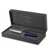 Penna PARKER ROLLER MOD.SONNET BLUE IN ACCIAIO con finiture ARGENTATE CONFEZIONATA IN ELEGANTE ASTUCCIO