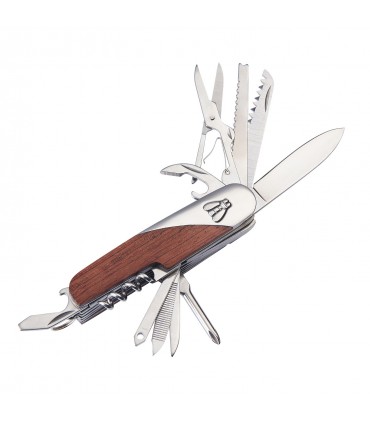 Coltello E CAVATAPPI Laguiole CHIUDIBILE con Manico MARRONE E FONDINA