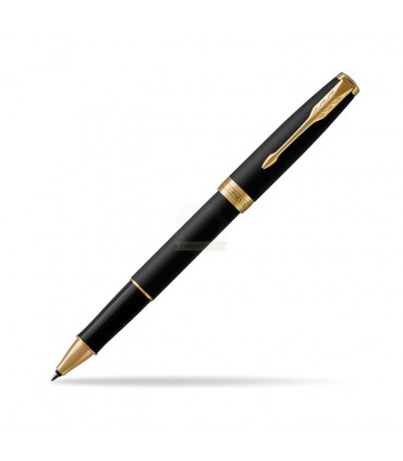 Penna PARKER roller MOD.SONNET MATTE BLACK IN ACCIAIO con finiture dorate CONFEZIONATA IN ELEGANTE ASTUCCIO