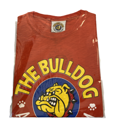 T-Shirt THE BULLDOG mezza manica colore arancione  TG l