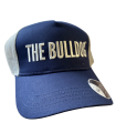 Cappello Rapper THE BULLDOG visiera curva colore blue e grigio