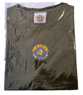T-Shirt THE BULLDOG mezza manica colore verde militare TG l