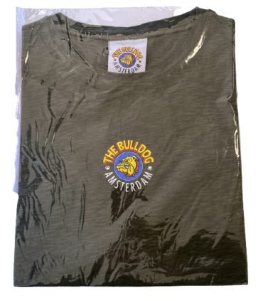 T-Shirt THE BULLDOG mezza manica colore verde militare TG l