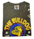 T-Shirt THE BULLDOG mezza manica colore verde militare  TG m