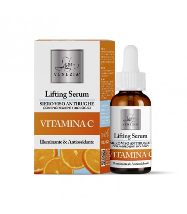 SIERO VISO ANTIRUGHE LADY VENEZIA CON VITAMINA C E INGREDIENTI BIOLOGICI DA 30ML
