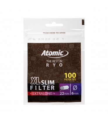 Filtri Atomic Slim 6 mm XL Extra Long in Bustina conf. 30 buste da 100 filtri