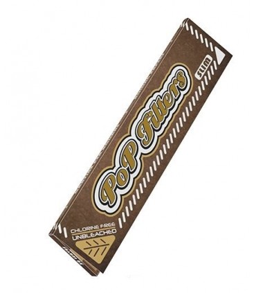 Cartina Slim Lunga Pop Filters Unbleached NON SBIANCATA conf. 50 libretti da 32 cartine