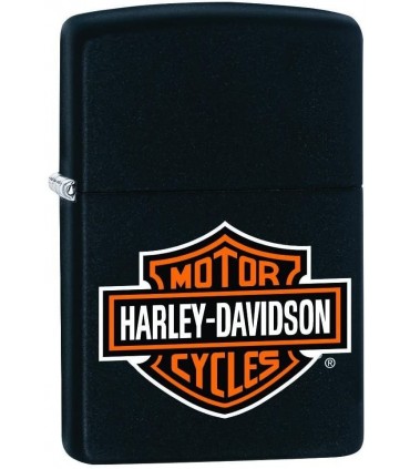 Zippo Harley Davidson Bar and Shield Black