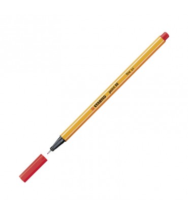 STABILO BOSS POINT 88 FINELINER PUNTA F 0.4MM COLORE ROSSO CONF. 10 PZ.