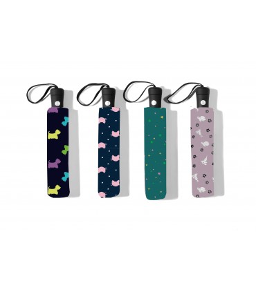 OMBRELLO gallotti AUTOMATICO in tessuto pongee fantasia donna COLORI DISPONIBILI COME DA FOTO