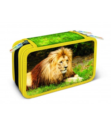 ASTUCCIO 3 ZIP BI COLOR CON 18 PENNARELLI TURBO COLOR + 12 PASTELLI GIOTTO LACCATO + ACCESSORI COLORI ASSORTITI