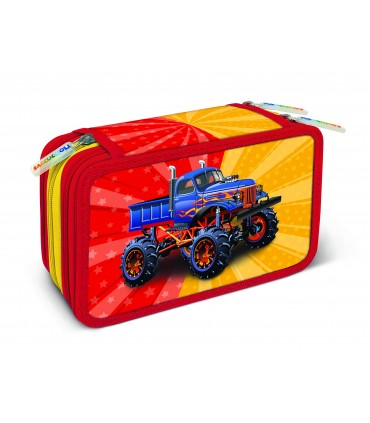 ASTUCCIO 3 ZIP BI COLOR CON 18 PENNARELLI TURBO COLOR + 12 PASTELLI GIOTTO LACCATO + ACCESSORI COLORI ASSORTITI