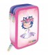 ASTUCCIO 3 ZIP GIRLS LEBEZ CON 18 PENNARELLI E 18 PASTELLI + ACCESSORI fantasie assortite