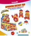 TROTTOLA GIOCATTOLO SPINNING ROCKET CON CARAMELLE conf. 12 pz.