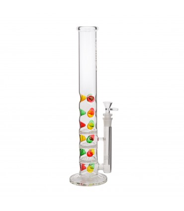 Bong Atomic candy in Vetro trasparente  H.45 cm confezionato in scatola