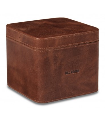 Cubo Porta Toscanelli Dal negro in Vera Pelle Colore Marrone