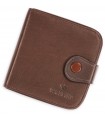 Portafoglio portamonete automatico Dal Negro in vera pelle confezionato in elegante scatola da regalo colore marrone
