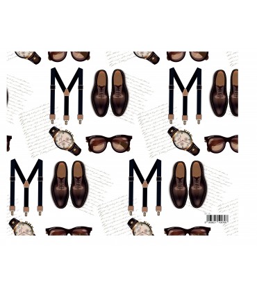 Carta Regalo Marpimar Serie UOMO conf. 25 Fogli assortiti con 5 modelli COME DA FOTO