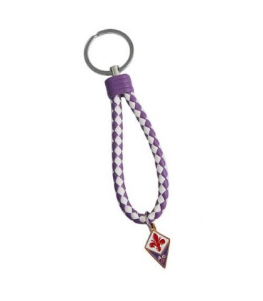 Portachiovi in PVC con ciondolo logo in metallo Fiorentina