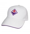 Cappellino Baseball colore bianco con logo f.c. fiorentina