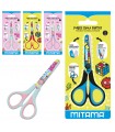 FORBICI JUNIOR MITAMA 13CM CON IMPUGNATUR AIN GOMMA FANTASIE ASSORTITE