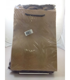 Buste Carta Lusso manico in corda Mis.22x30 colore Avana conf. 12 pz,